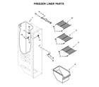 Whirlpool WRS331SDHW03 freezer liner parts diagram