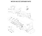 Whirlpool WRS331SDHW03 motor and ice container parts diagram