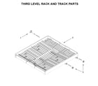 Whirlpool WDT750SAKZ0 third level rack and track parts diagram