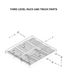 Third level rack and track parts
