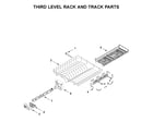 Whirlpool WDTA80SAKZ0 third level rack and track parts diagram