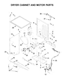 Dryer cabinet and motor parts