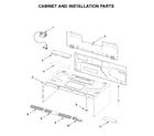 Whirlpool YWML75011HW9 cabinet and installation parts diagram