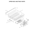 KitchenAid KDFE104KPS0 upper rack and track parts diagram