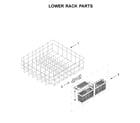 KitchenAid KDFE104KWH0 lower rack parts diagram