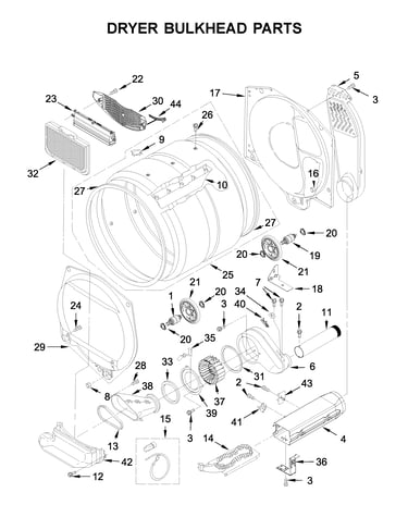 Dryer bulkhead parts