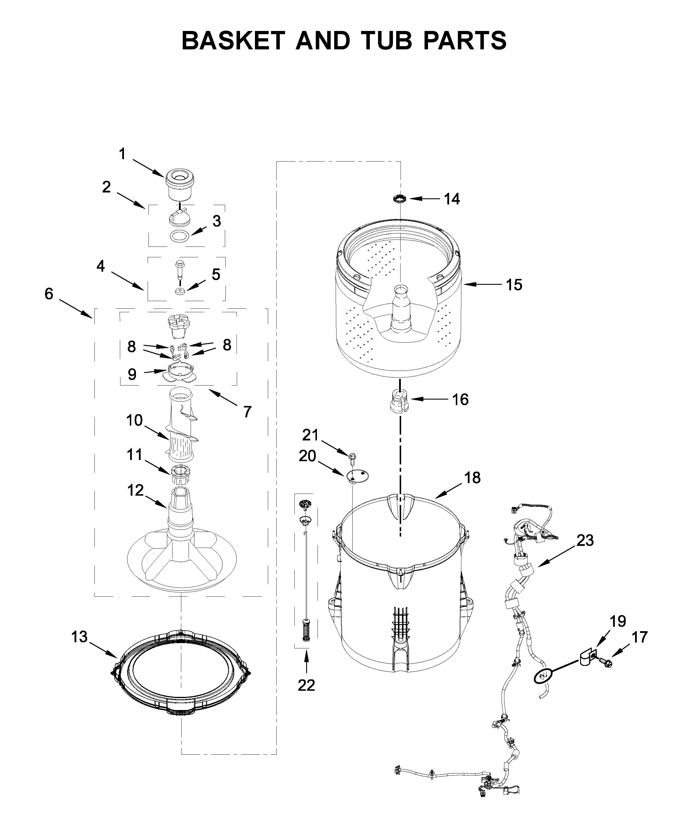 BASKET AND TUB PARTS