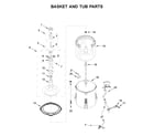 Whirlpool WETLV27HW2 basket and tub parts diagram