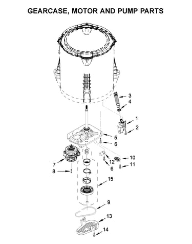 Gearcase, motor and pump parts