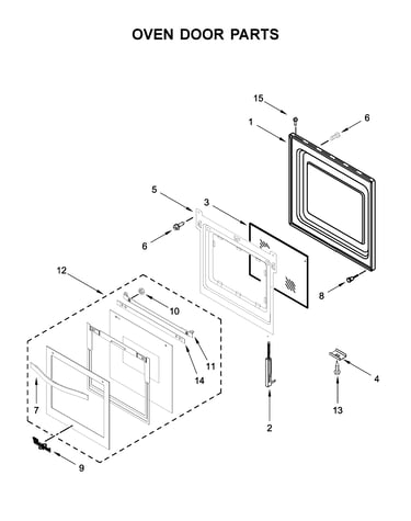 Oven door parts