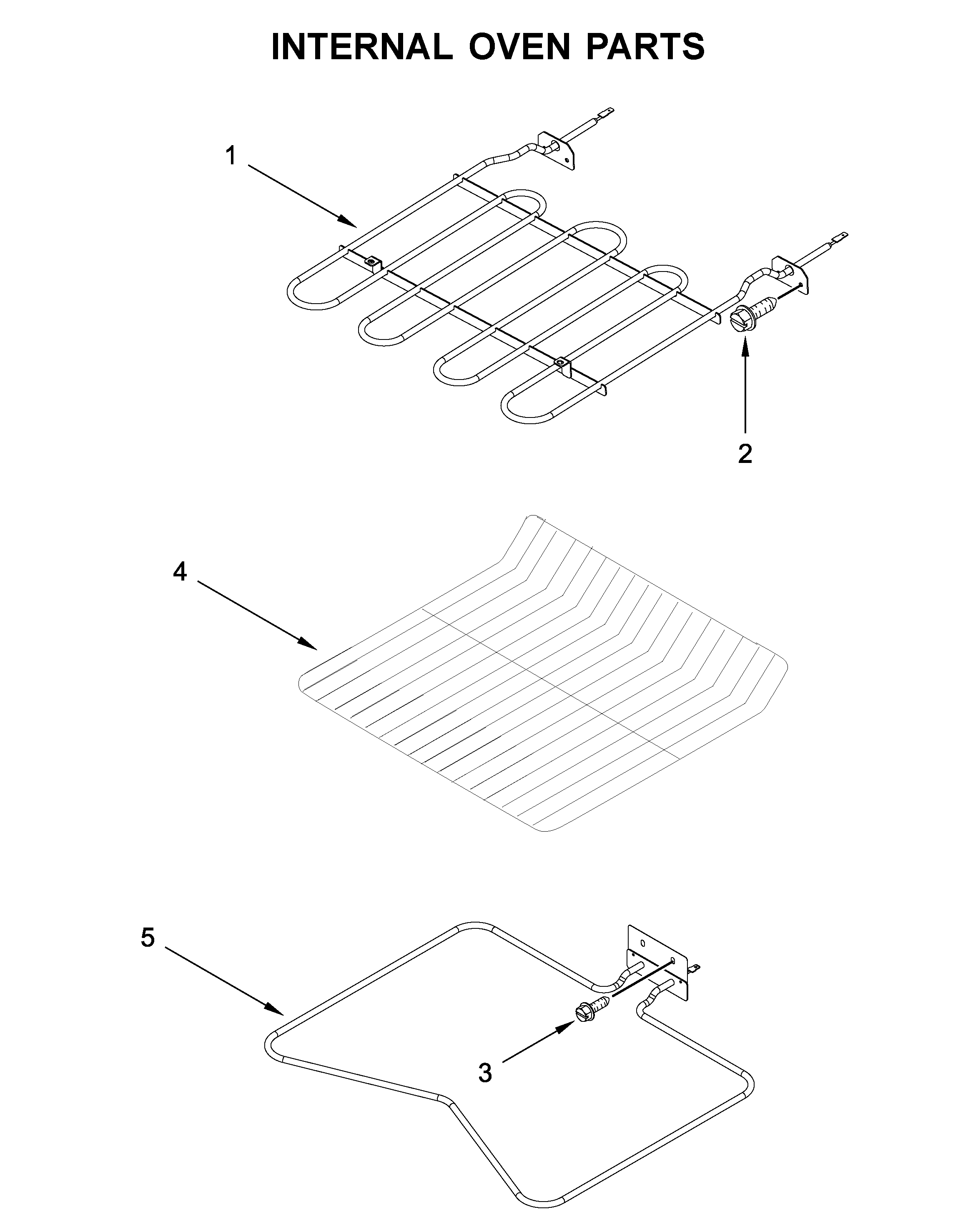 Internal oven parts