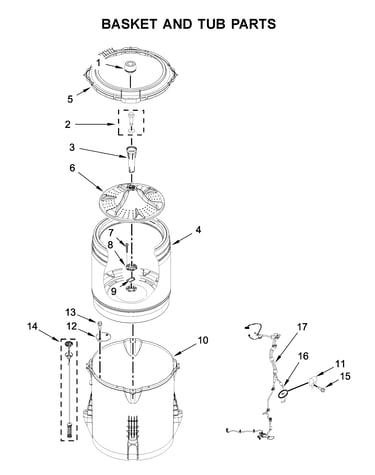 Basket and tub parts