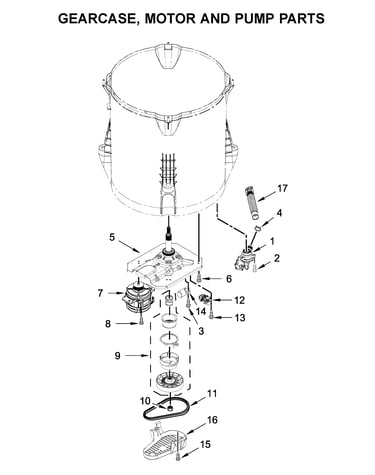 Gearcase, motor and pump parts