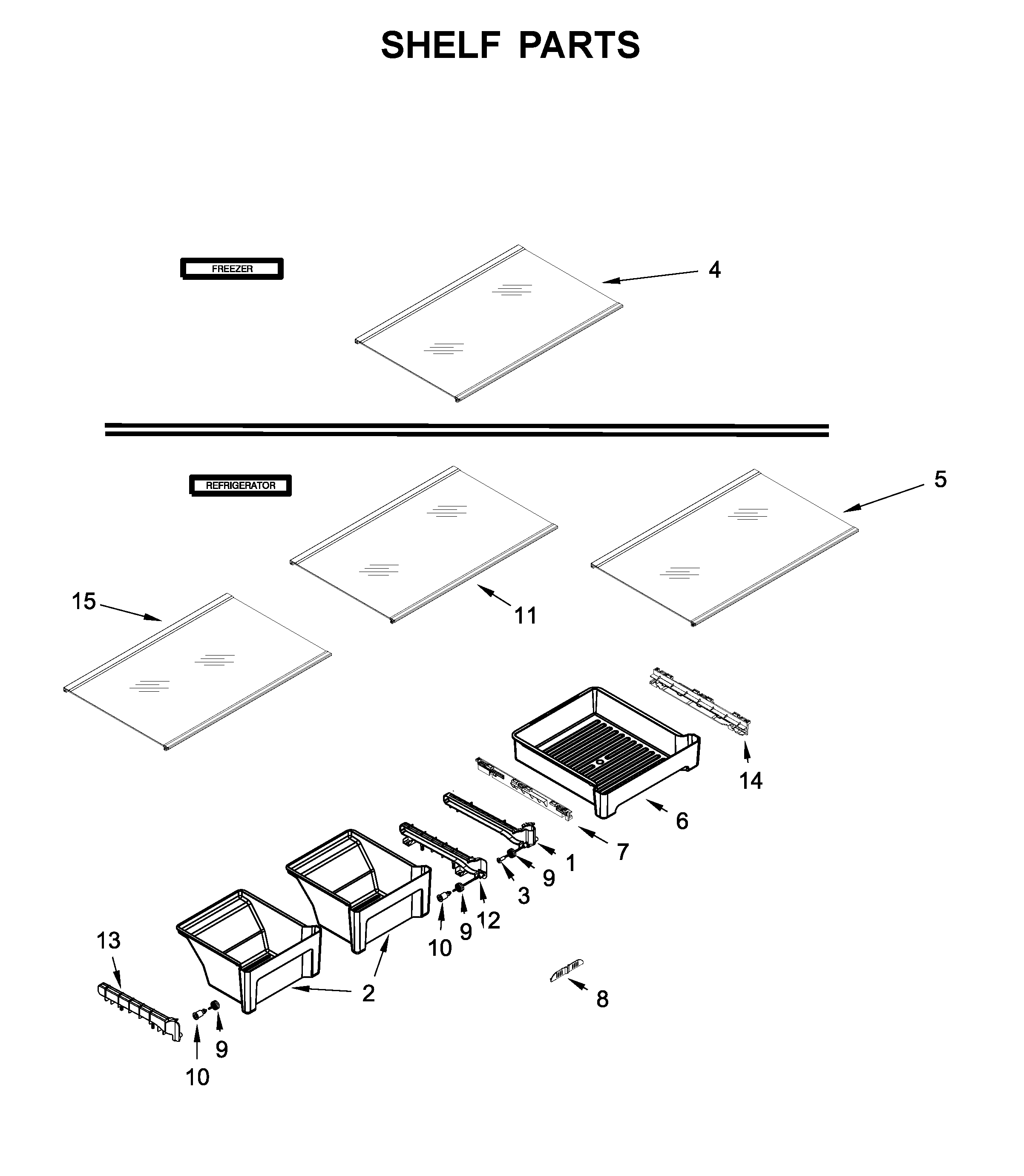 Shelf parts