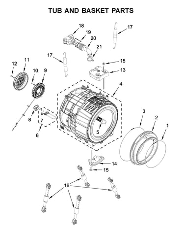 Tub and basket parts