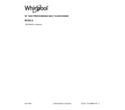 Whirlpool WFG525S0JS1 cover sheet diagram