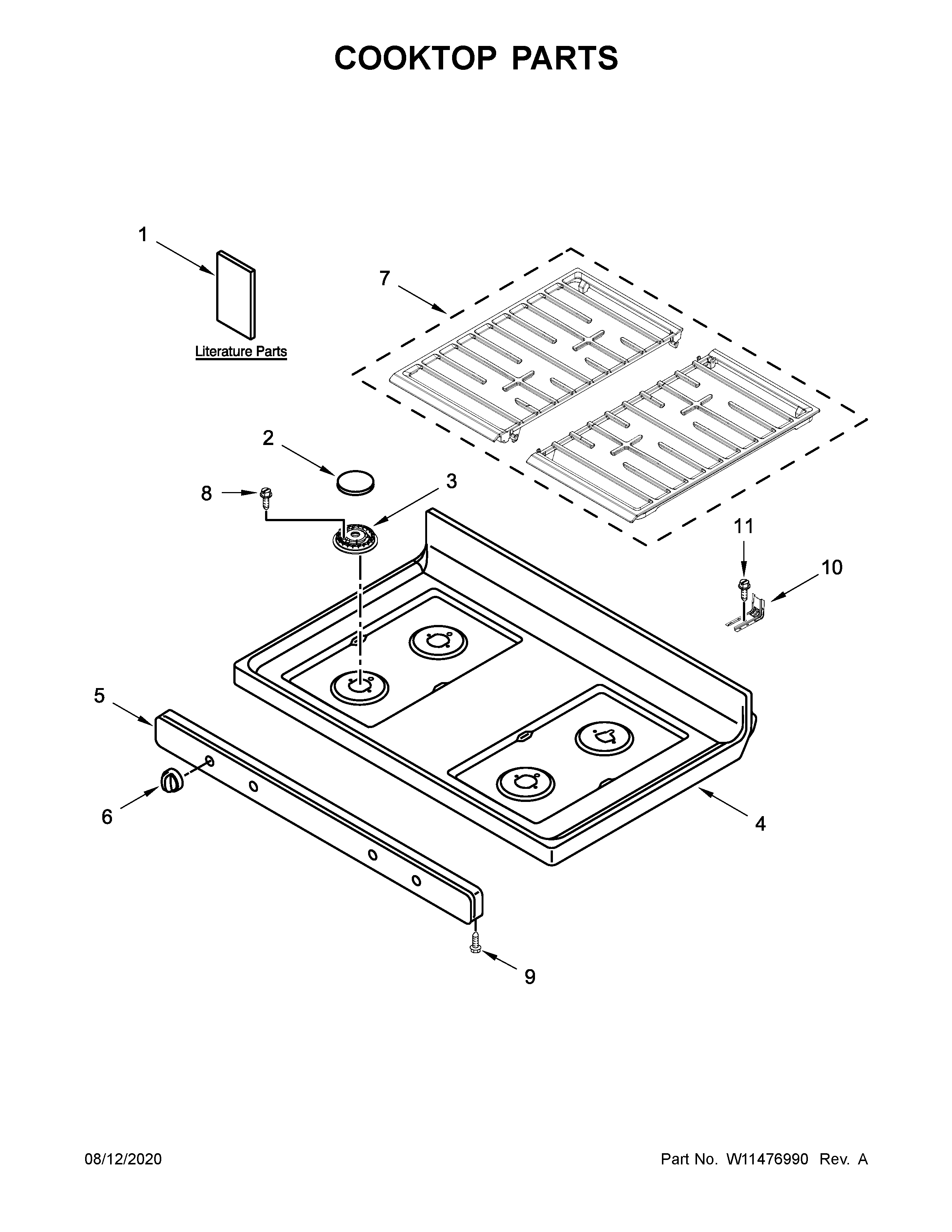 Cooktop parts