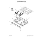 Whirlpool WFG515S0JB1 cooktop parts diagram