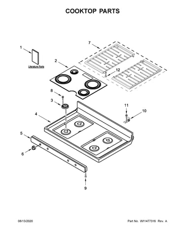 Cooktop parts