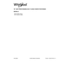 Whirlpool WFG775H0HB1 cover sheet diagram