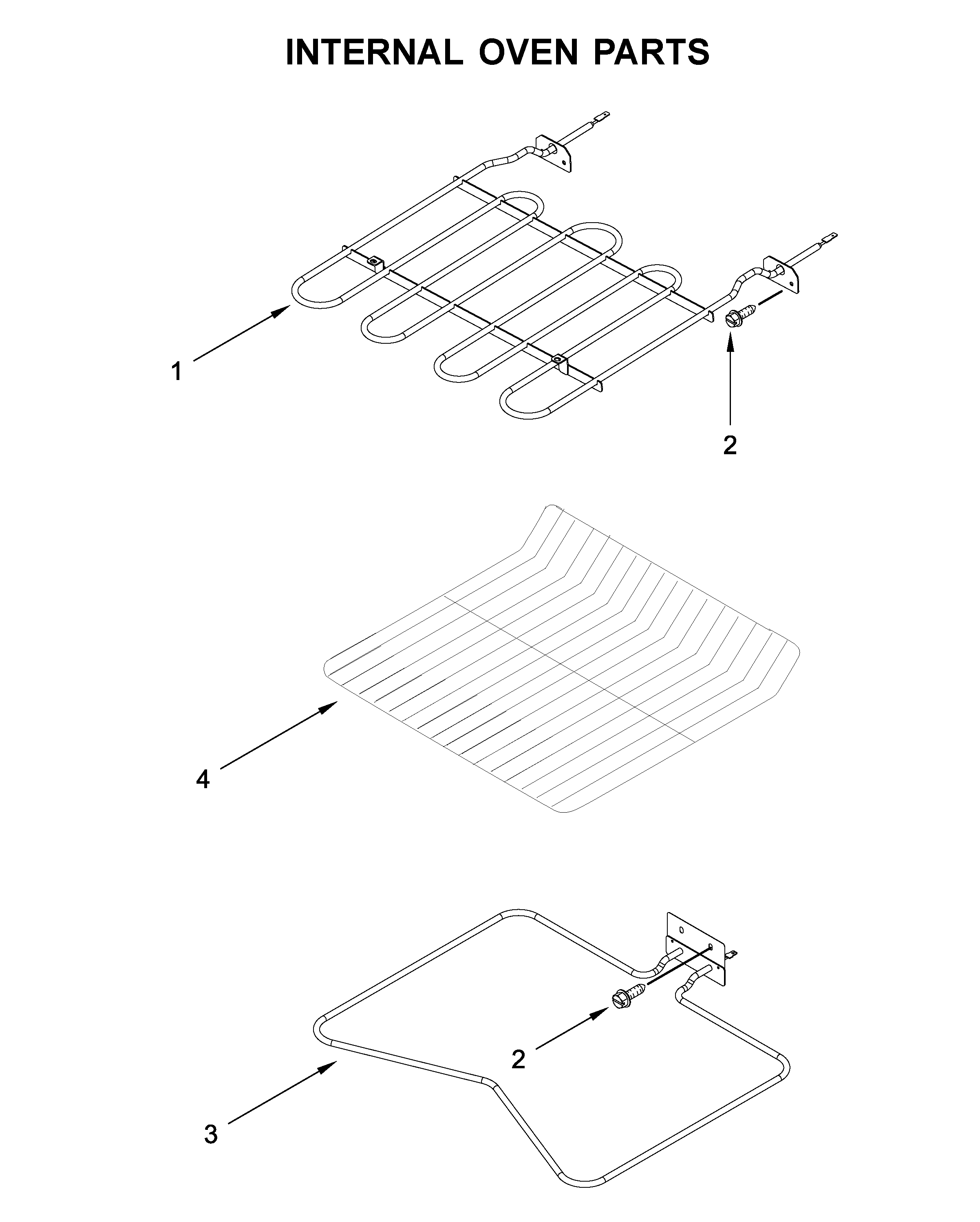 Internal oven parts