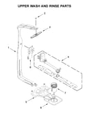 Upper wash and rinse parts