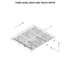 KitchenAid KDTE204KBL0 third level rack and track parts diagram