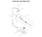 KitchenAid KDFE204KBS0 upper wash and rinse parts diagram