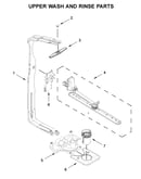 Upper wash and rinse parts