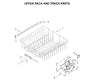 KitchenAid KDFE204KWH0 upper rack and track parts diagram