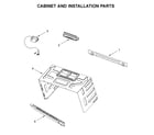Whirlpool WMH53521HB5 cabinet and installation parts diagram