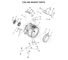 Maytag MHW8630HW0 tub and basket parts diagram