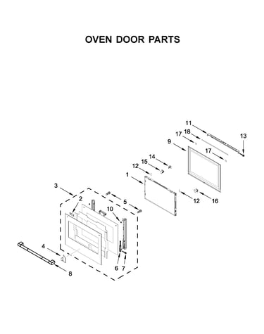 Oven door parts