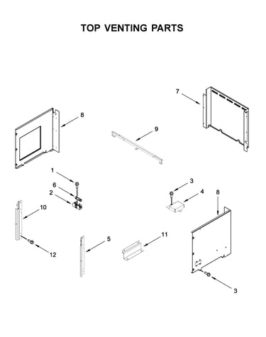 Top venting parts
