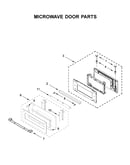 Microwave door parts