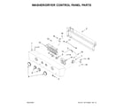 Whirlpool WET4027HW0 washer/dryer control panel parts diagram