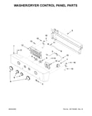 Washer/dryer control panel parts