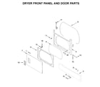 Whirlpool WET4027HW0 dryer front panel and door parts diagram