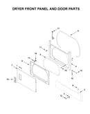 Dryer front panel and door parts