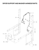 Dryer support and washer harness parts