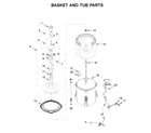 Whirlpool WET4027HW0 basket and tub parts diagram