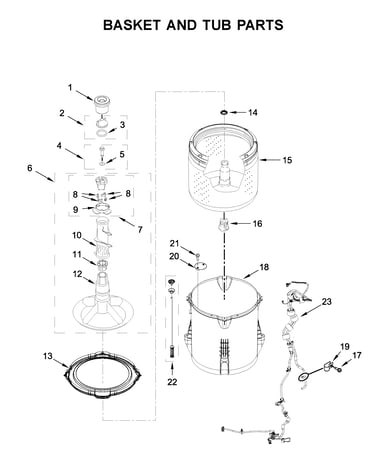 Basket and tub parts