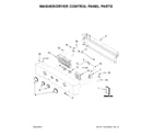 Whirlpool YWET4027HW0 washer/dryer control panel parts diagram