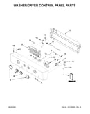 Washer/dryer control panel parts