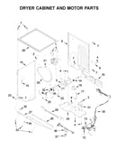 Dryer cabinet and motor parts