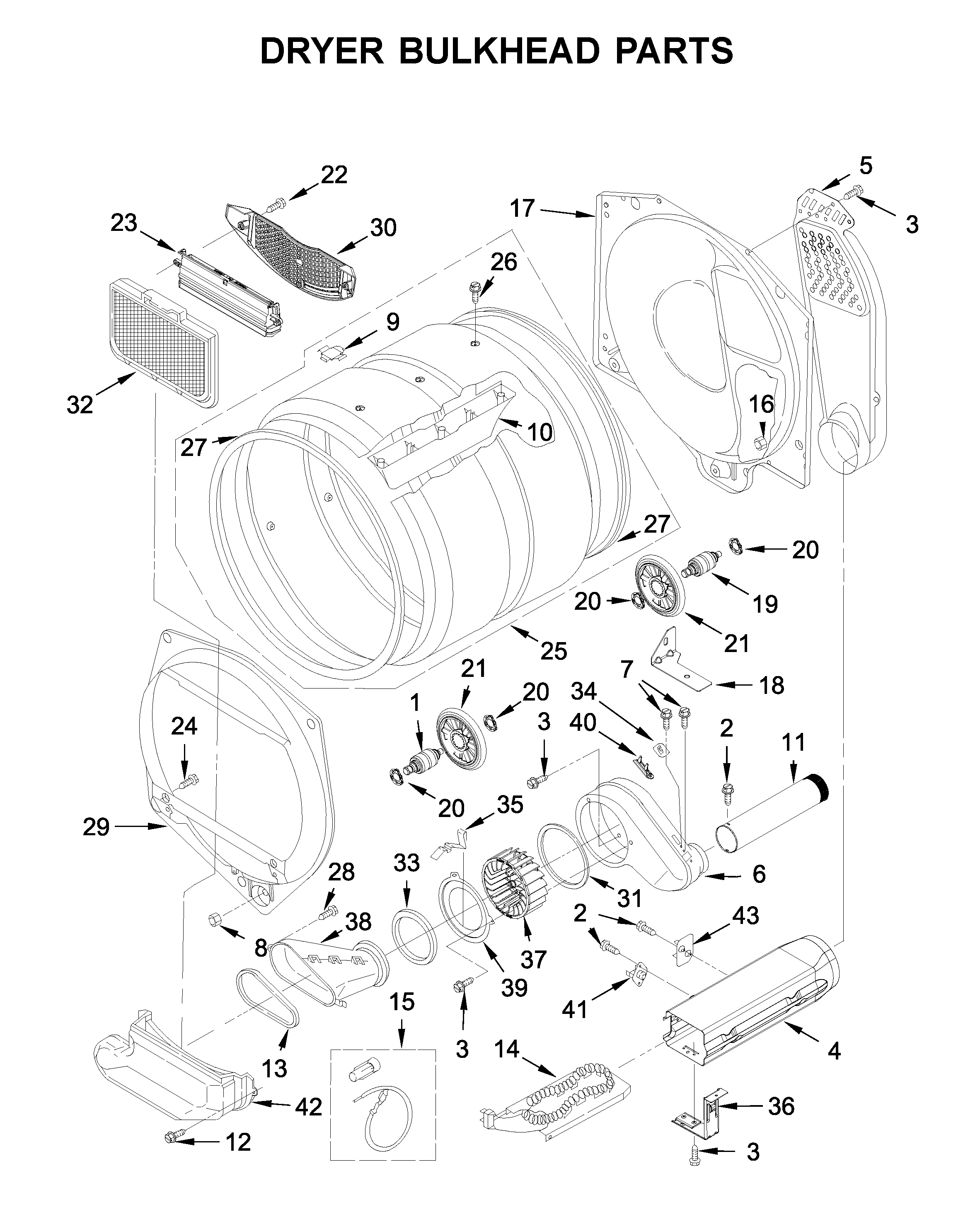 DRYER BULKHEAD PARTS