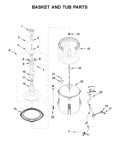 Basket and tub parts