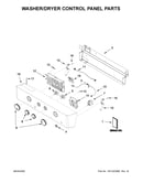 Washer/dryer control panel parts