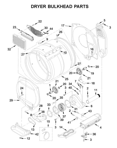 Dryer bulkhead parts