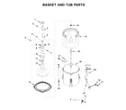 Whirlpool WETLV27HW0 basket and tub parts diagram